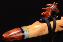 Yellow Cedar Burl Native American Flute, Minor, Mid G-4, #G8G
